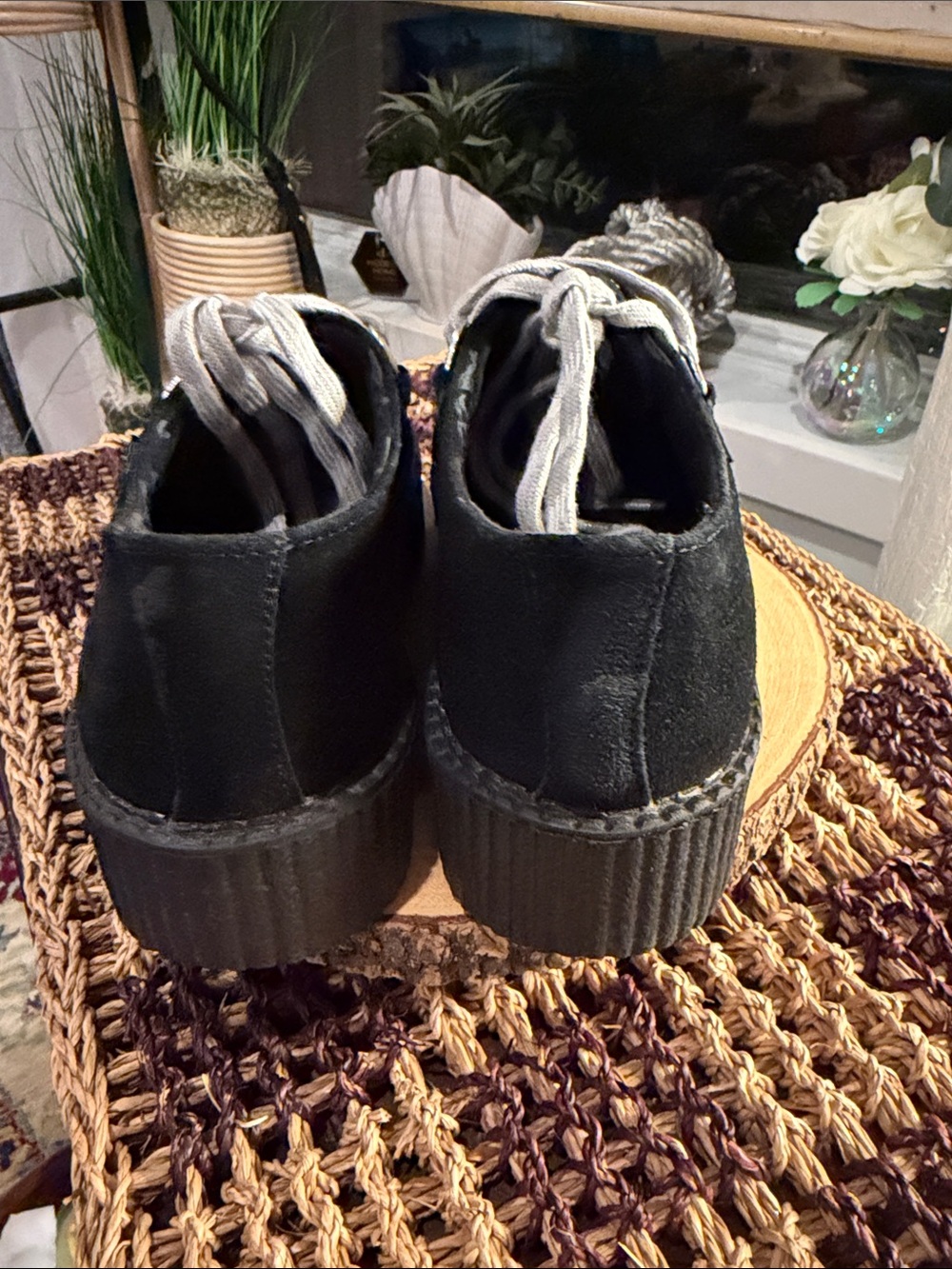 T.U.K. Black Suede Viva Mondo Creepers Platform Shoes Women’s 7 Men’s 5 - Picture 6 of 8